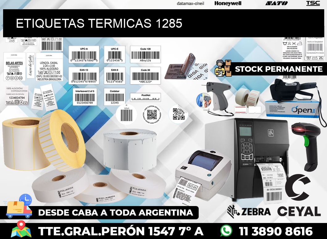 ETIQUETAS TERMICAS 1285