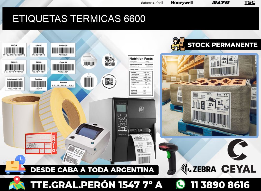 ETIQUETAS TERMICAS 6600