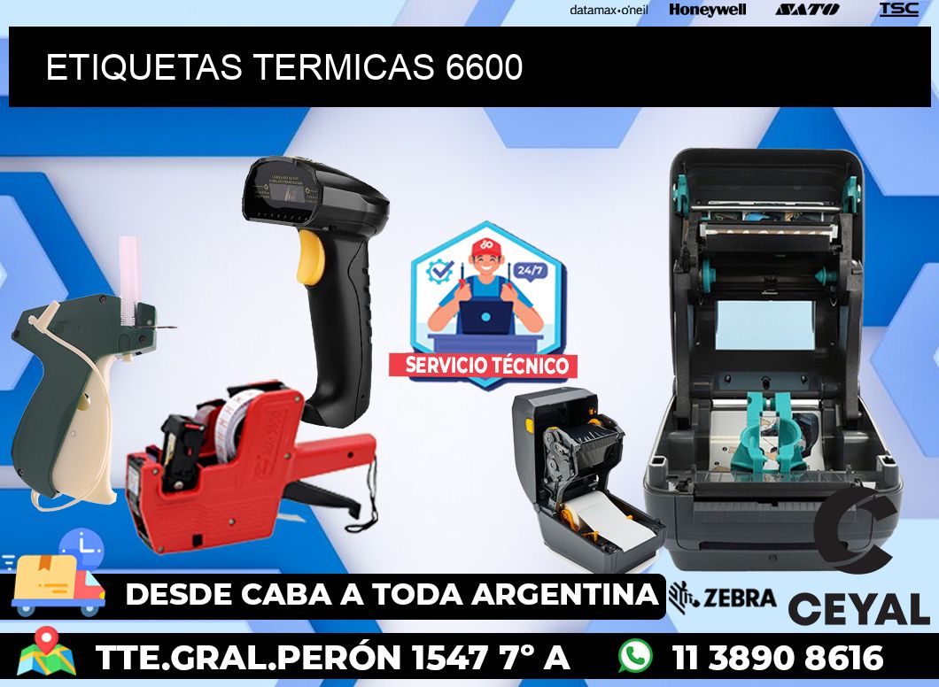 ETIQUETAS TERMICAS 6600