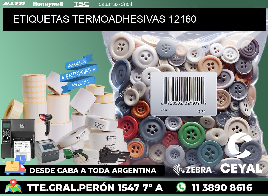 ETIQUETAS TERMOADHESIVAS 12160