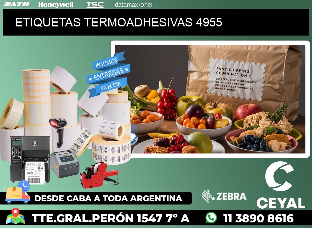 ETIQUETAS TERMOADHESIVAS 4955