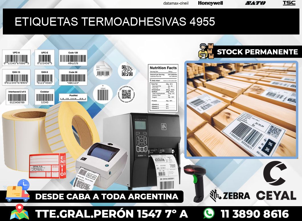 ETIQUETAS TERMOADHESIVAS 4955