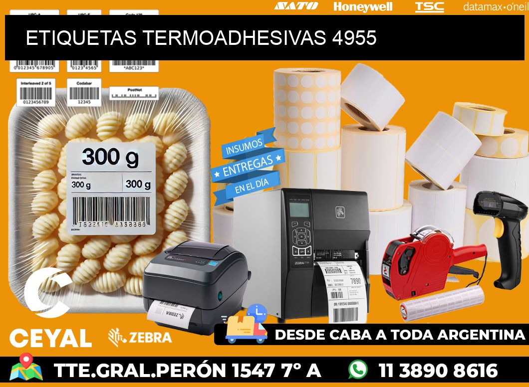 ETIQUETAS TERMOADHESIVAS 4955