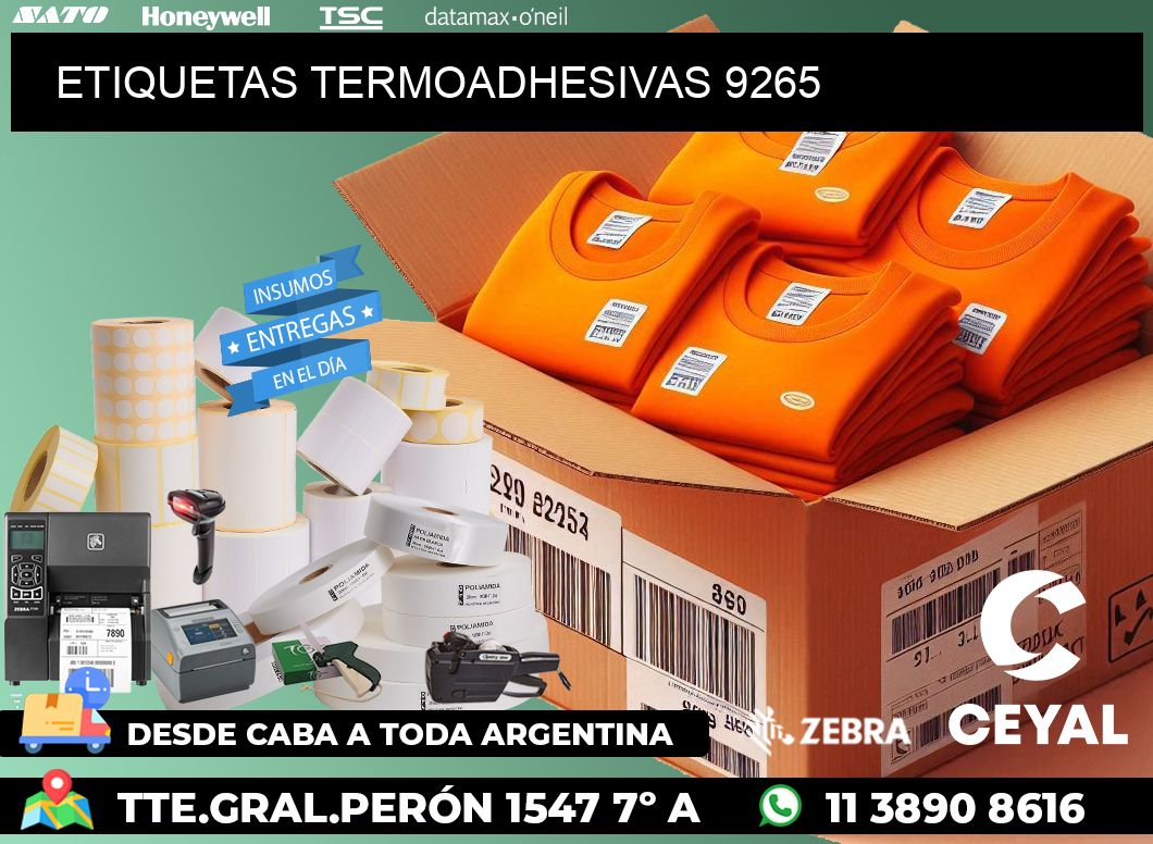 ETIQUETAS TERMOADHESIVAS 9265