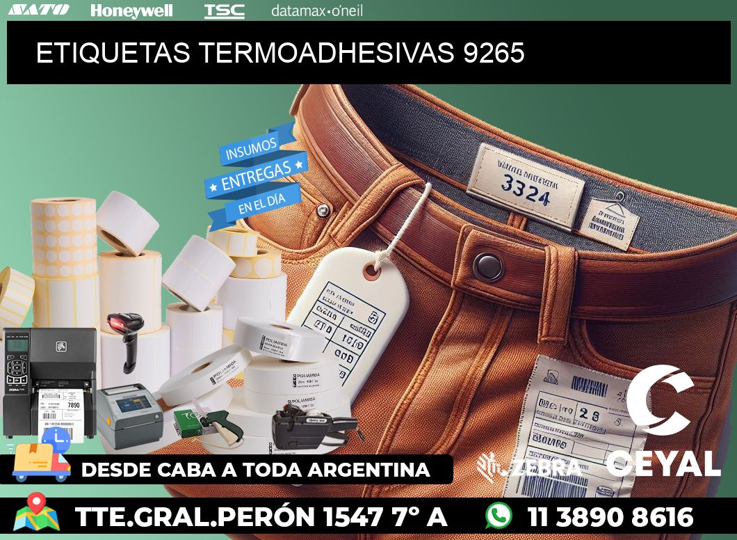 ETIQUETAS TERMOADHESIVAS 9265
