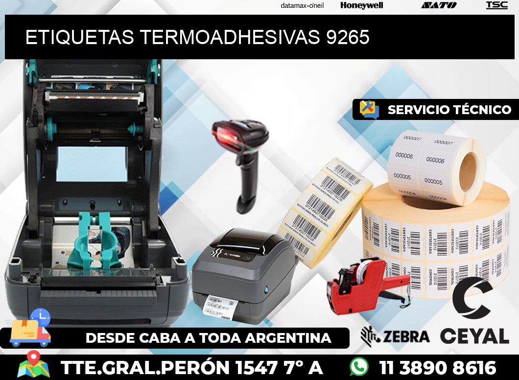 ETIQUETAS TERMOADHESIVAS 9265