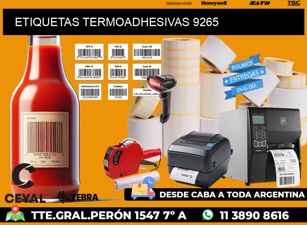 ETIQUETAS TERMOADHESIVAS 9265