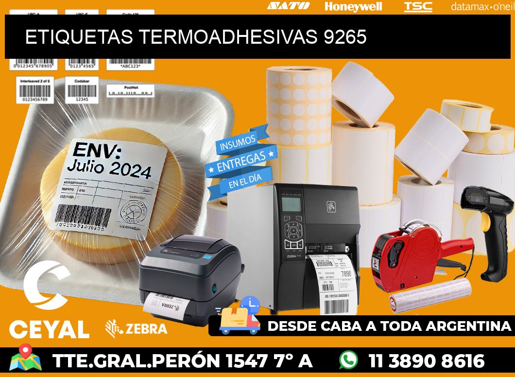 ETIQUETAS TERMOADHESIVAS 9265