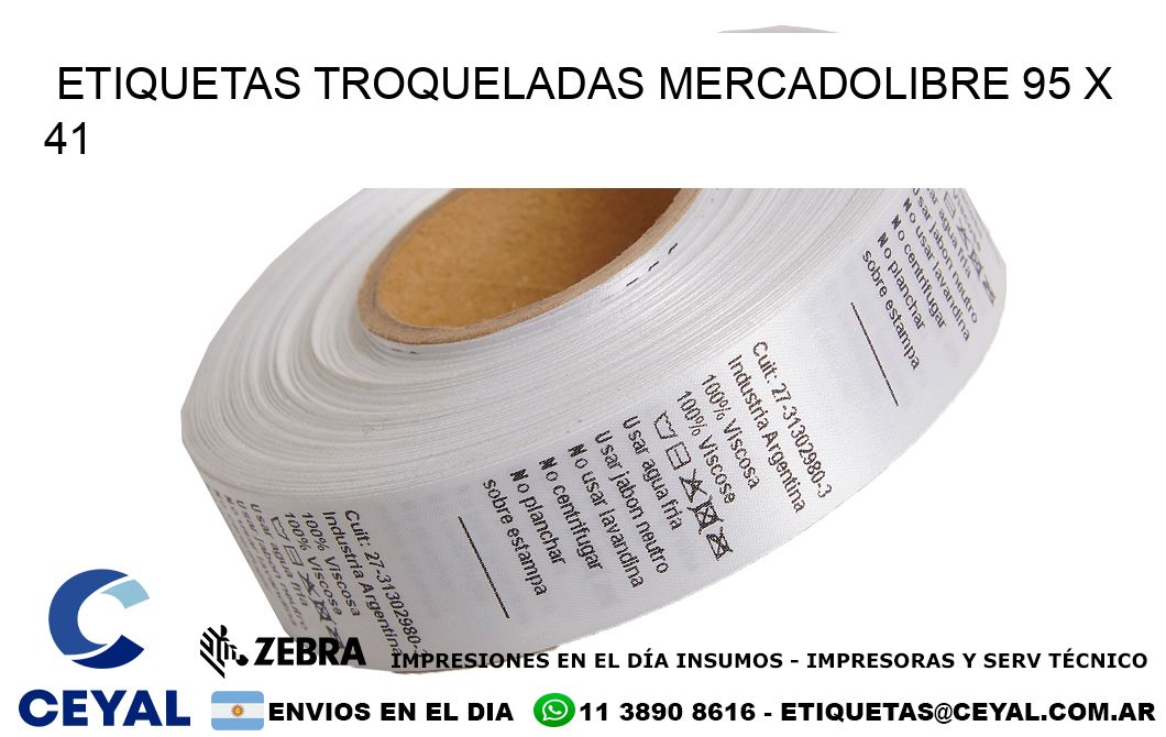 ETIQUETAS TROQUELADAS MERCADOLIBRE 95 x 41