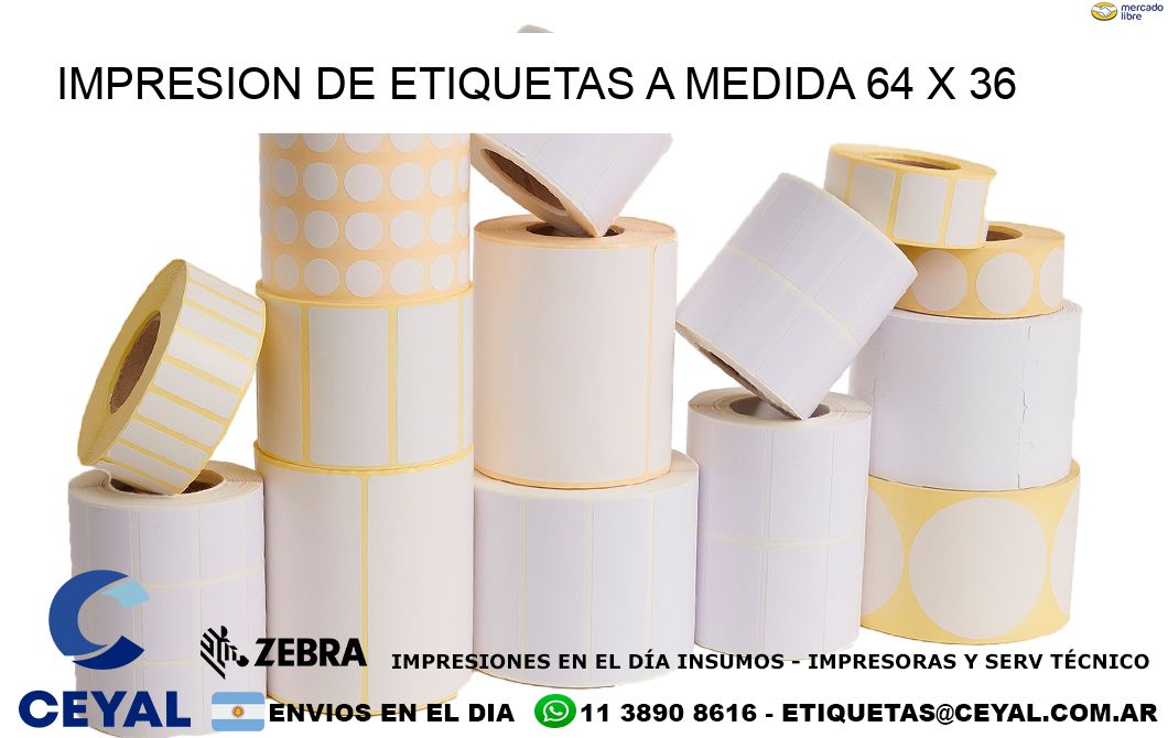 IMPRESION DE ETIQUETAS A MEDIDA 64 x 36