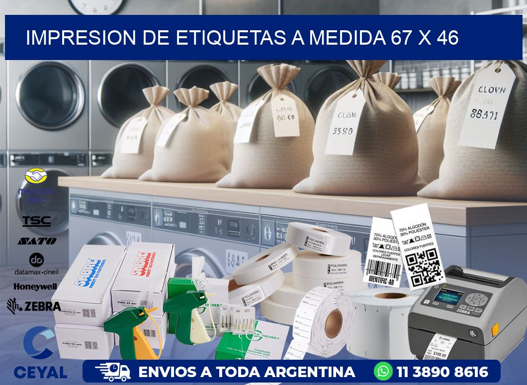 IMPRESION DE ETIQUETAS A MEDIDA 67 x 46