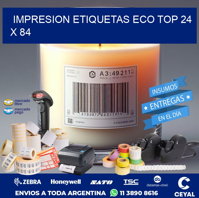 IMPRESION ETIQUETAS ECO TOP 24 x 84