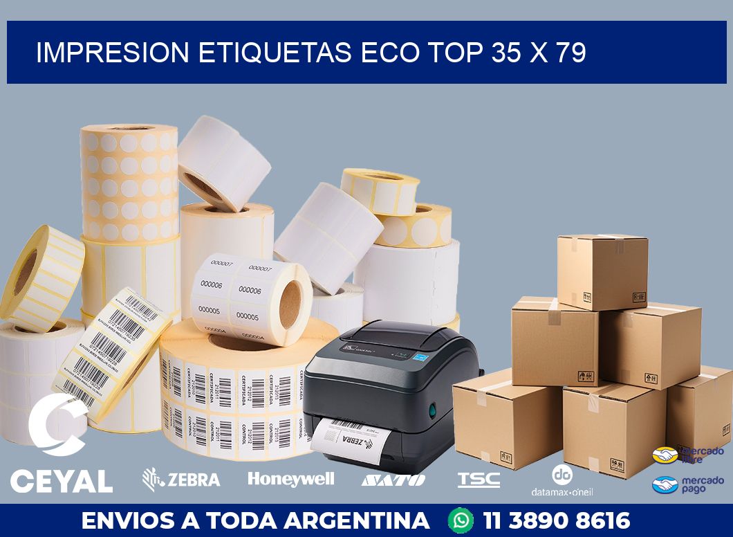 IMPRESION ETIQUETAS ECO TOP 35 x 79