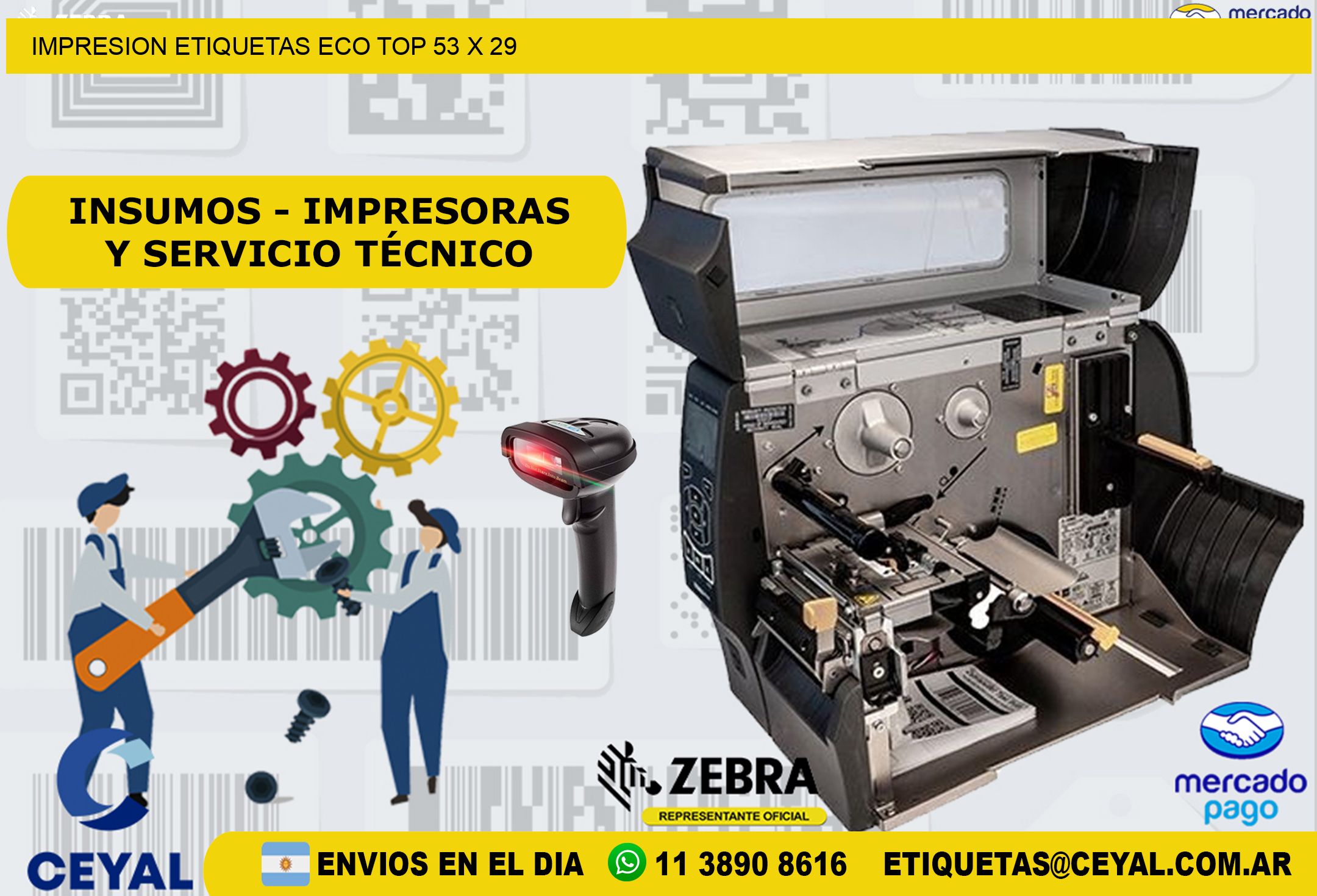 IMPRESION ETIQUETAS ECO TOP 53 x 29