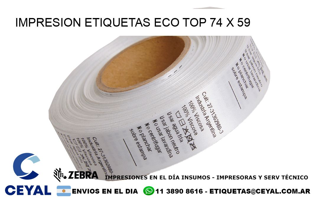 IMPRESION ETIQUETAS ECO TOP 74 x 59