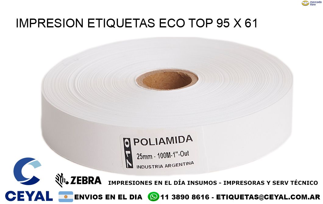 IMPRESION ETIQUETAS ECO TOP 95 x 61