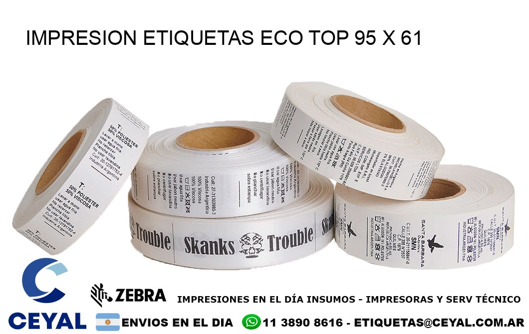 IMPRESION ETIQUETAS ECO TOP 95 x 61