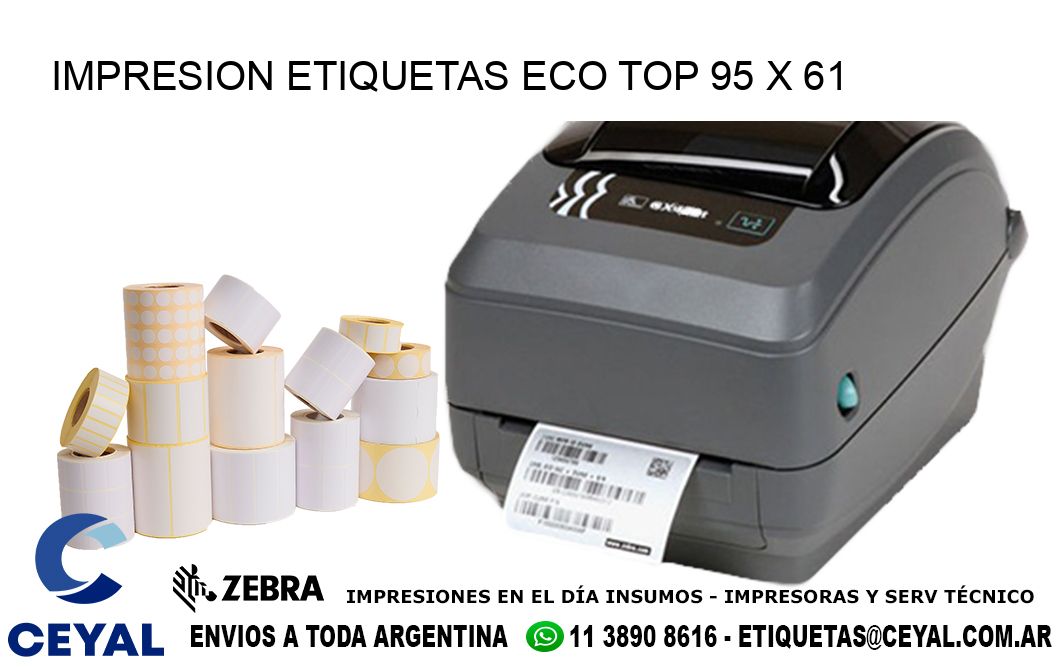 IMPRESION ETIQUETAS ECO TOP 95 x 61