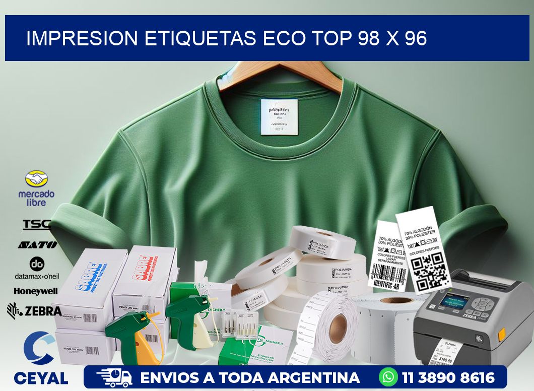 IMPRESION ETIQUETAS ECO TOP 98 x 96