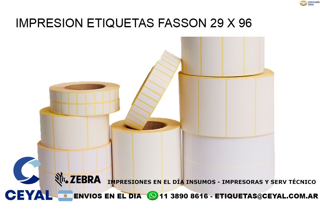 IMPRESION ETIQUETAS FASSON 29 x 96