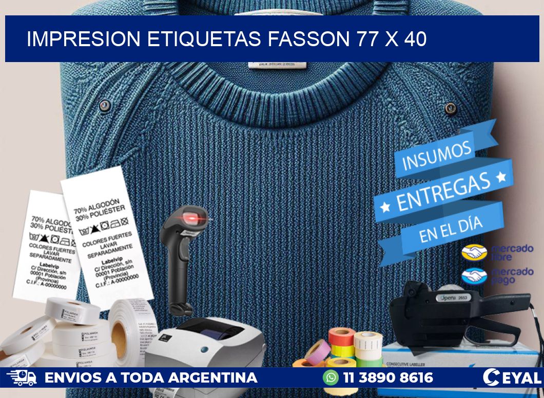 IMPRESION ETIQUETAS FASSON 77 x 40