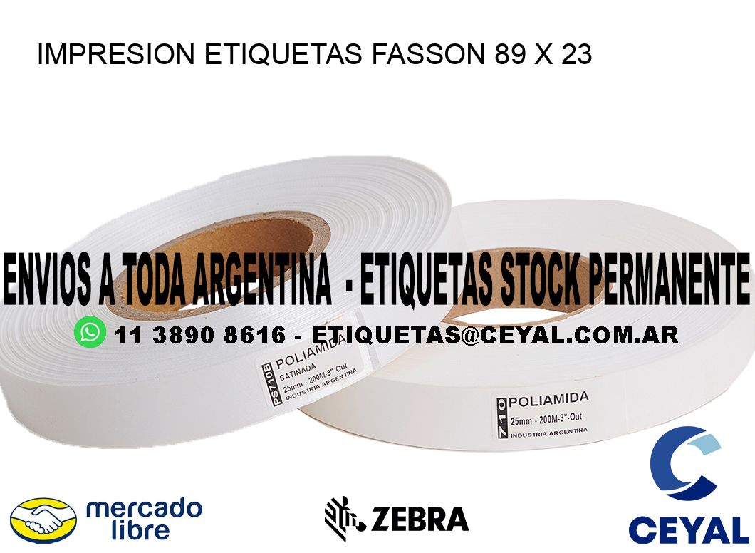 IMPRESION ETIQUETAS FASSON 89 x 23
