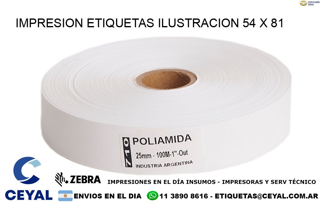 IMPRESION ETIQUETAS ILUSTRACION 54 x 81