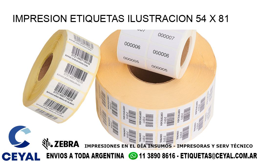 IMPRESION ETIQUETAS ILUSTRACION 54 x 81