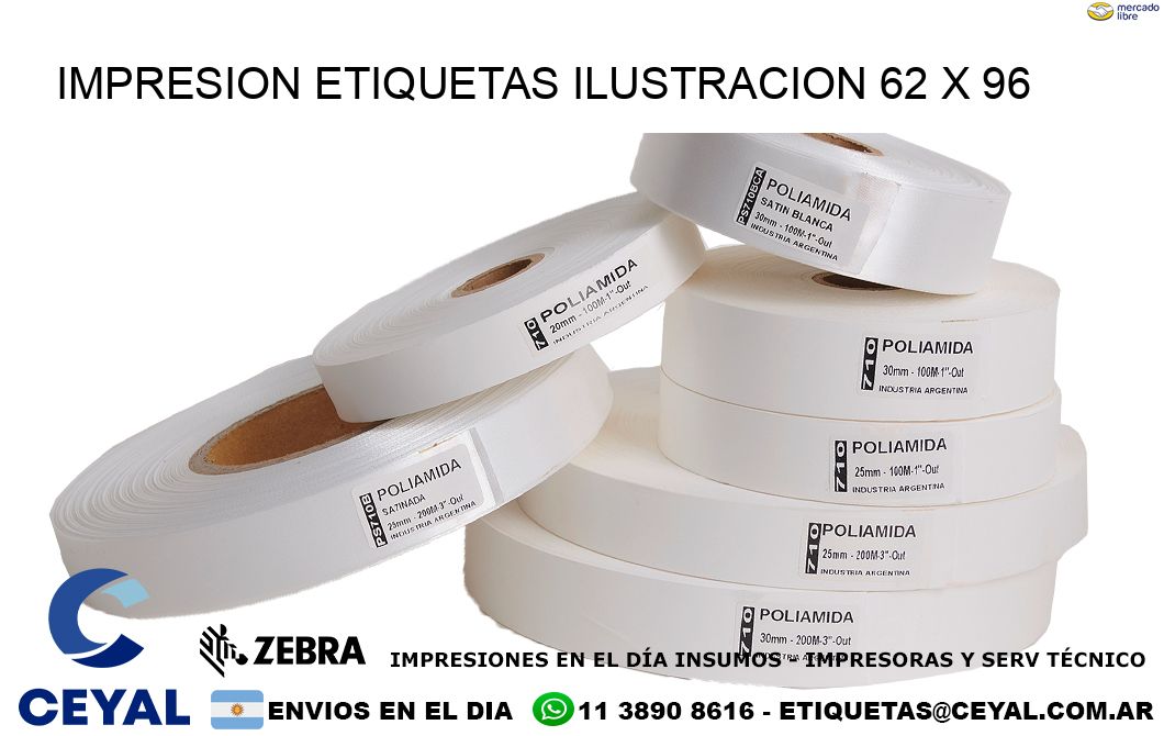 IMPRESION ETIQUETAS ILUSTRACION 62 x 96