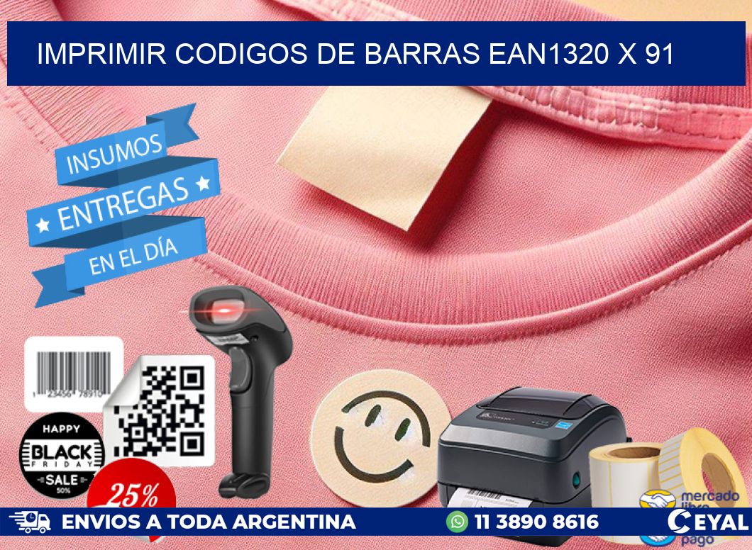 IMPRIMIR CODIGOS DE BARRAS EAN1320 x 91
