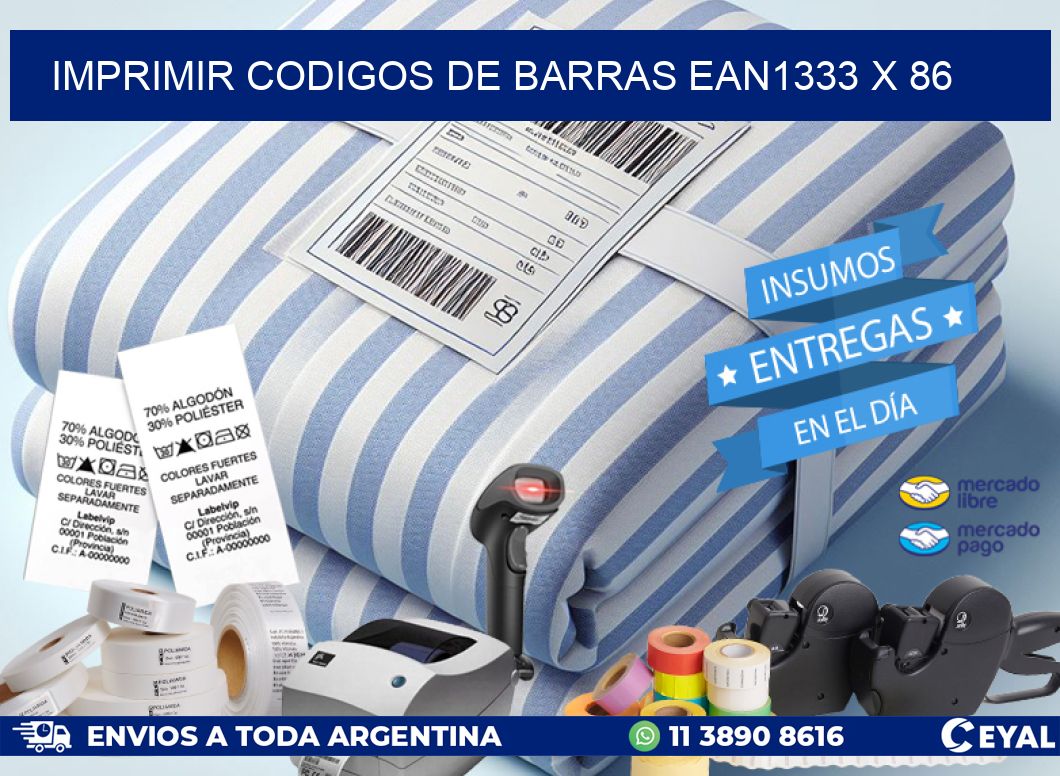 IMPRIMIR CODIGOS DE BARRAS EAN1333 x 86