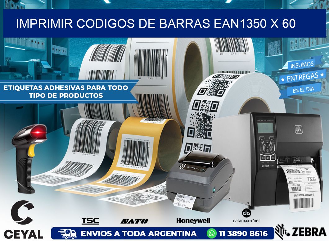 IMPRIMIR CODIGOS DE BARRAS EAN1350 x 60