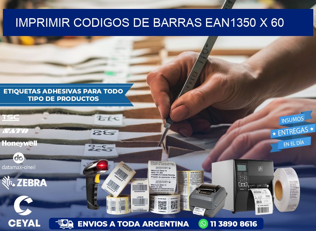 IMPRIMIR CODIGOS DE BARRAS EAN1350 x 60
