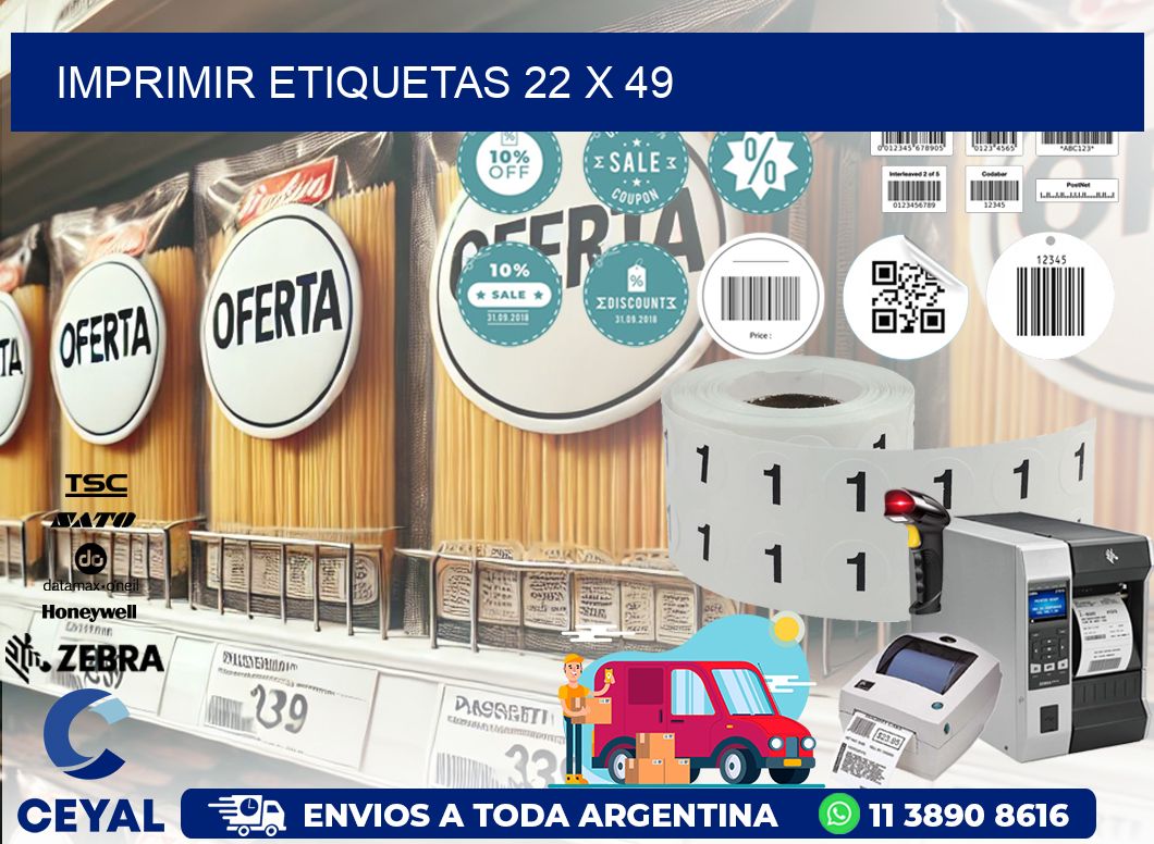 IMPRIMIR ETIQUETAS 22 x 49