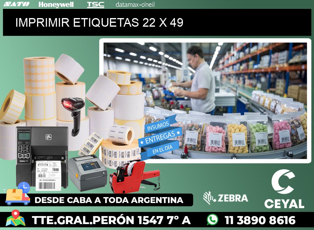 IMPRIMIR ETIQUETAS 22 x 49