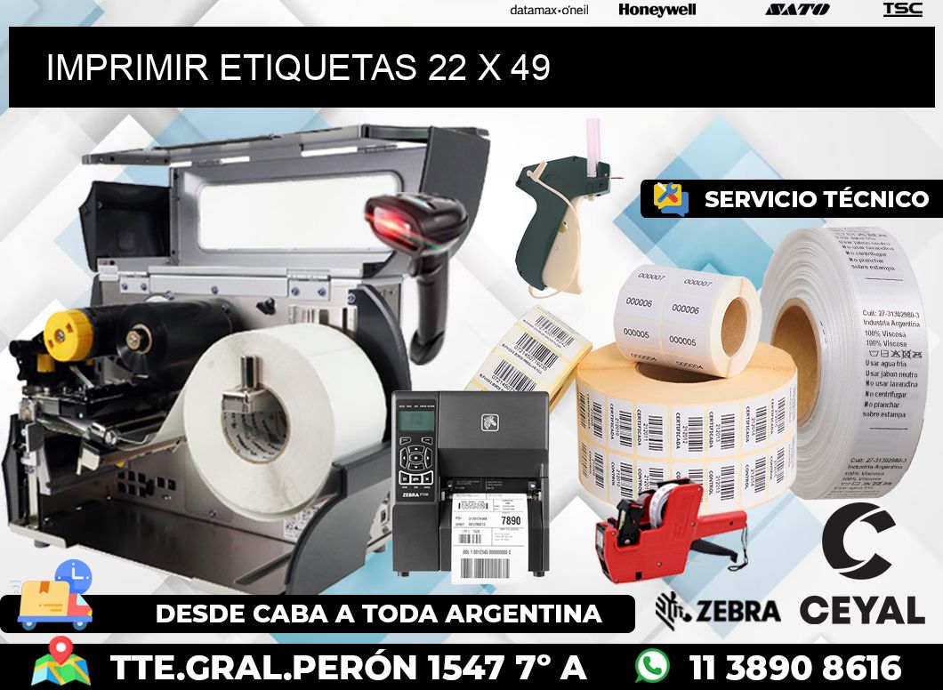 IMPRIMIR ETIQUETAS 22 x 49