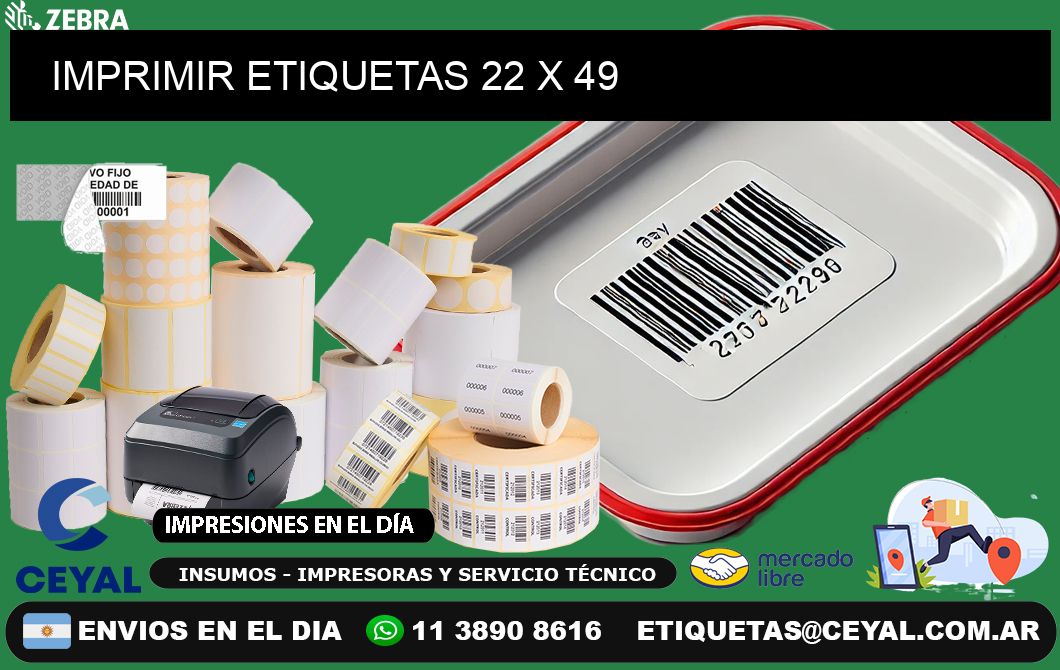 IMPRIMIR ETIQUETAS 22 x 49