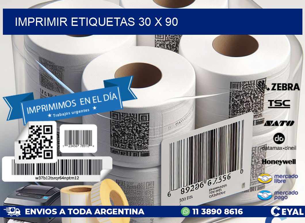 IMPRIMIR ETIQUETAS 30 x 90