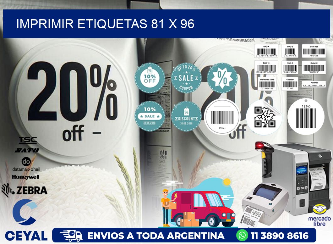 IMPRIMIR ETIQUETAS 81 x 96