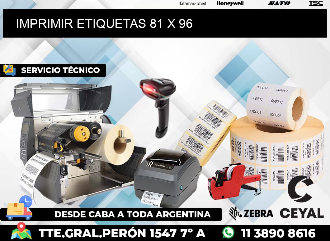 IMPRIMIR ETIQUETAS 81 x 96