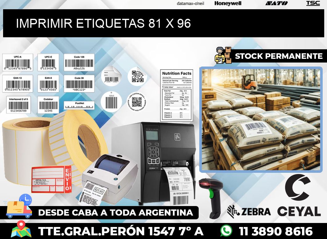 IMPRIMIR ETIQUETAS 81 x 96