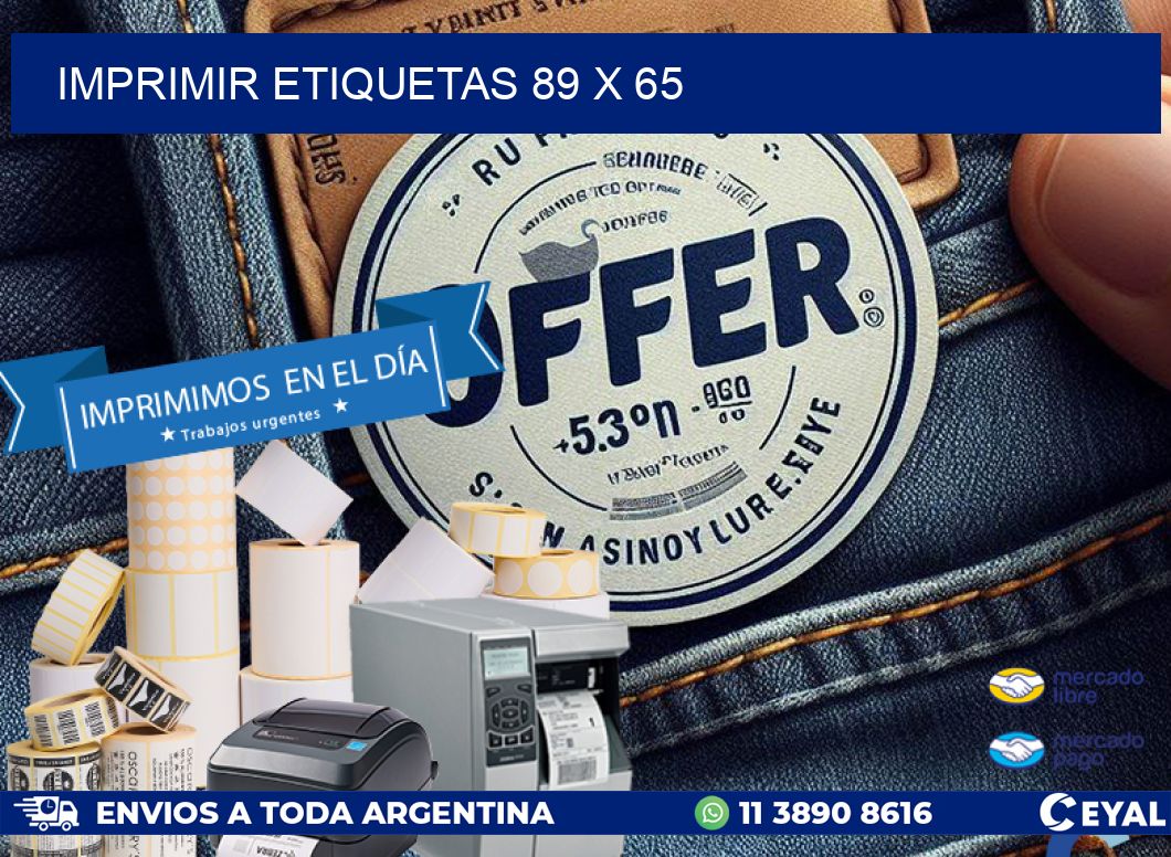IMPRIMIR ETIQUETAS 89 x 65