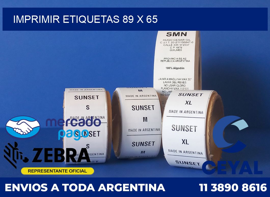IMPRIMIR ETIQUETAS 89 x 65