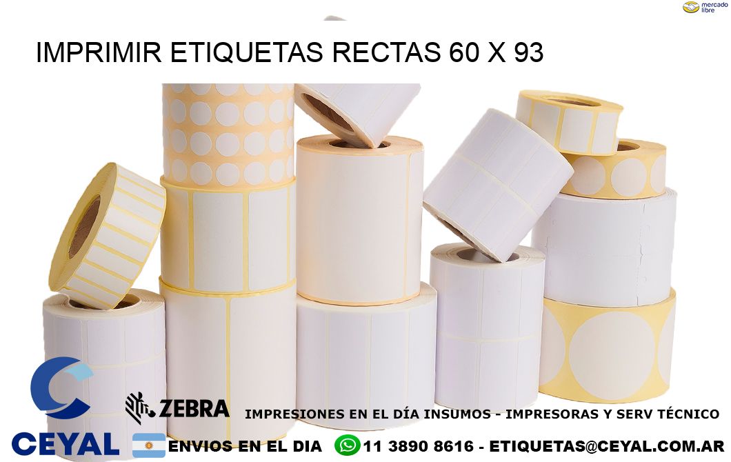 IMPRIMIR ETIQUETAS RECTAS 60 x 93