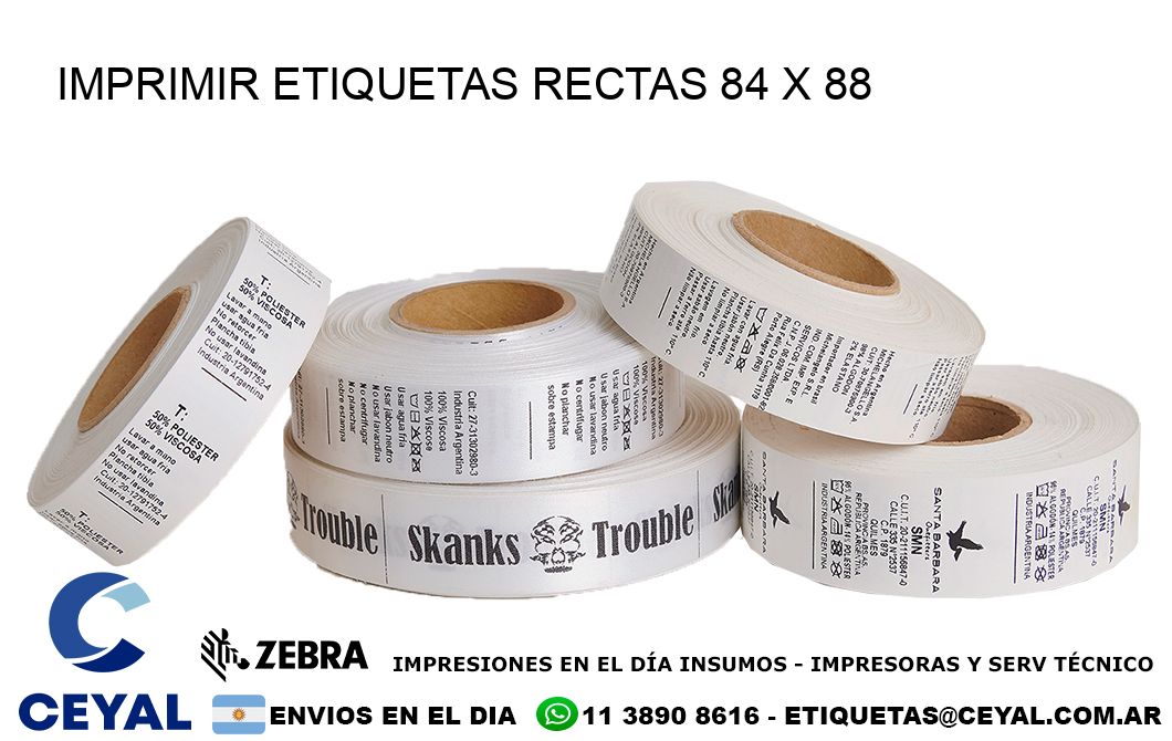 IMPRIMIR ETIQUETAS RECTAS 84 x 88