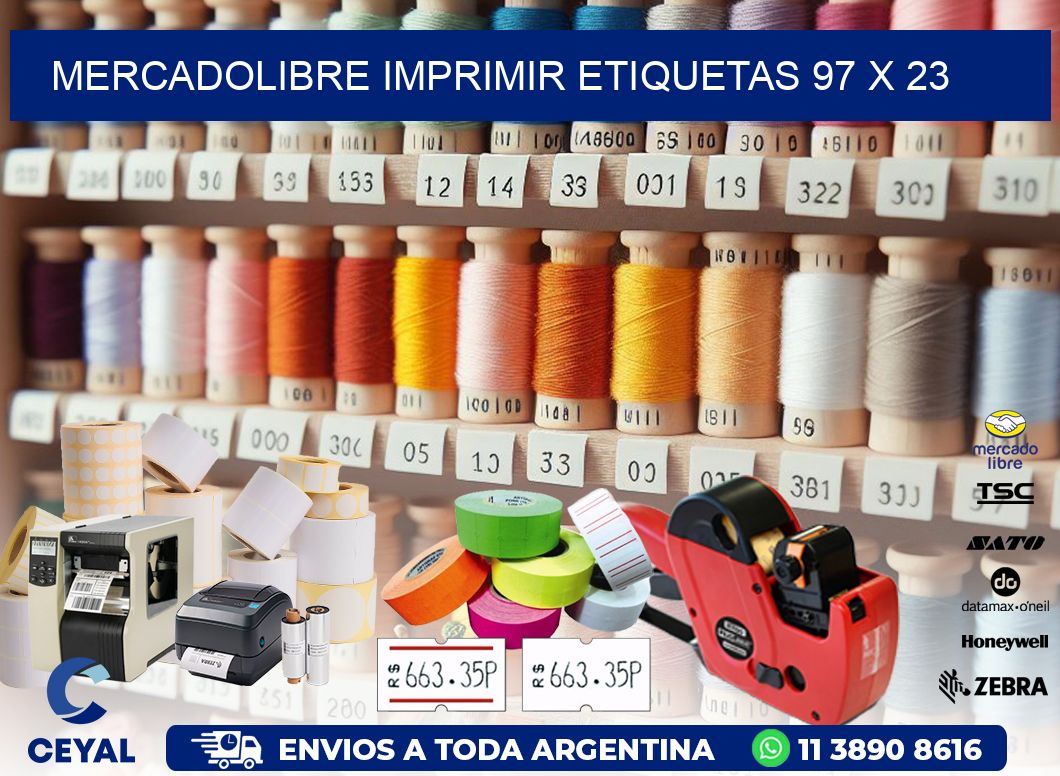 MERCADOLIBRE IMPRIMIR ETIQUETAS 97 x 23