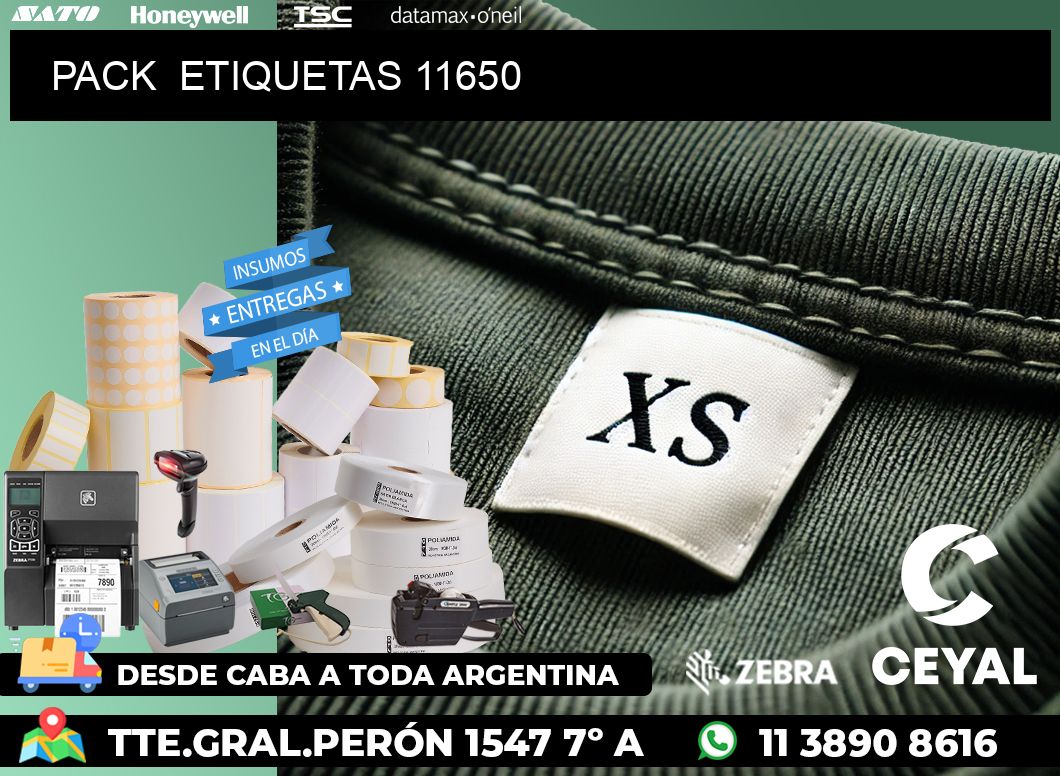 PACK  ETIQUETAS 11650