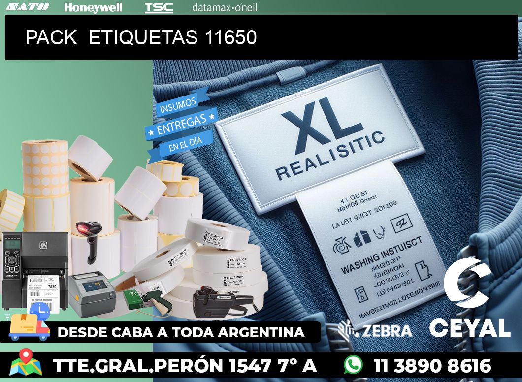 PACK  ETIQUETAS 11650