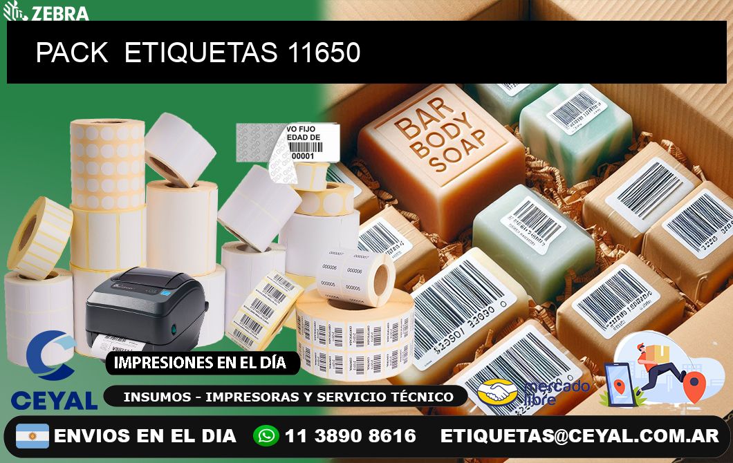 PACK  ETIQUETAS 11650