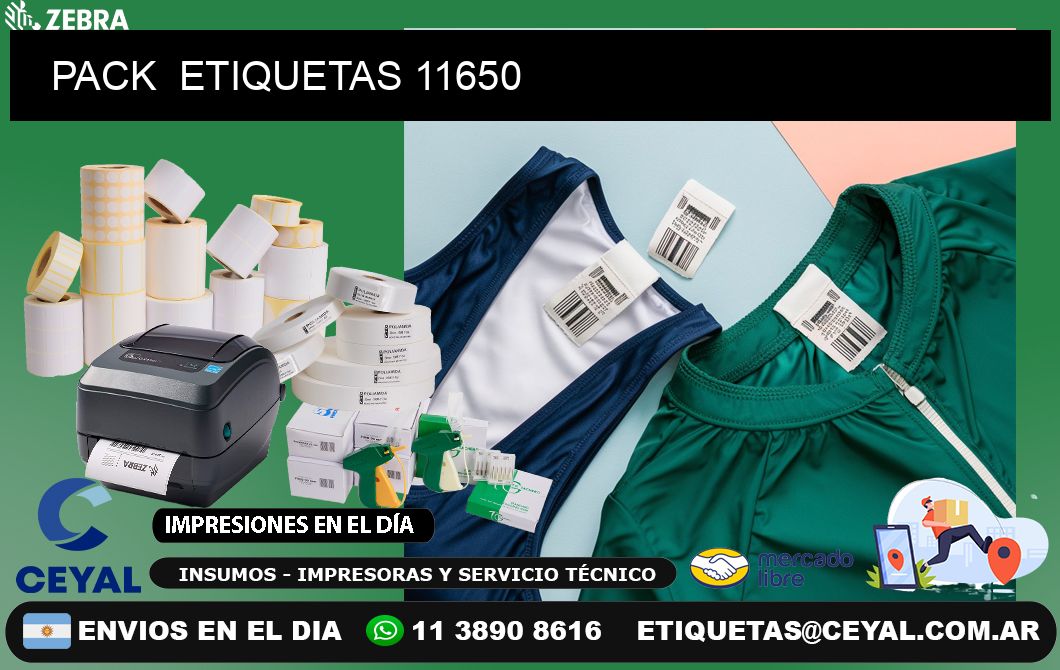 PACK  ETIQUETAS 11650